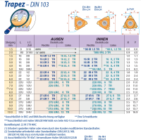 16 ER 3.0 TR - GEWINDESCHNEIDPLATTE TRAPEZ DIN 103