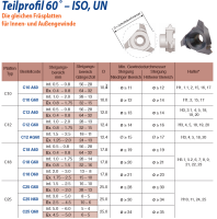 C12 G60 - Wendeplatten zum Gewindefraesen Teilprofil 60°