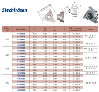 C12 W10 - Wendeplatten zum vertikalen Stechfräsen