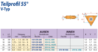 22 ER N55 - THREAD TURNING INSERT 55°