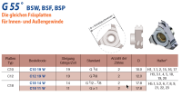 C10 19 W - Wendeplatten zum Gewindefraesen Whitworth 55°
